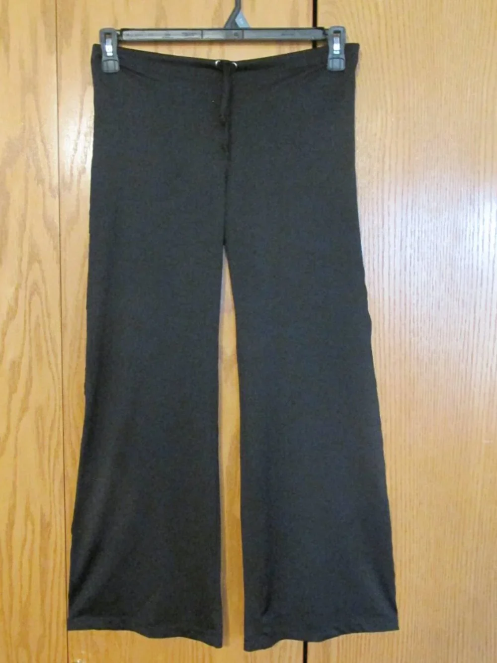 TUXEDO GIRL'S SIZE L PANTS BLACK WIDE LEG JERSEY KNIT DANCE COSTUME ADJUSTABLE D